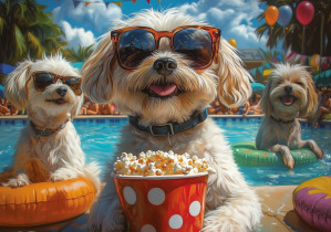 " ФРЕЯ" Пазл 1000 элемент. PZL- 1000/ 79 Вечеринка у бассейна