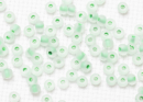 Бисер Чехия круглый 06/0 50г 38353m прозрачный, бирюзовая линия внутри матовый