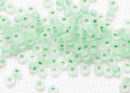 Бисер Чехия круглый 06/0 50г 38353m прозрачный, бирюзовая линия внутри матовый